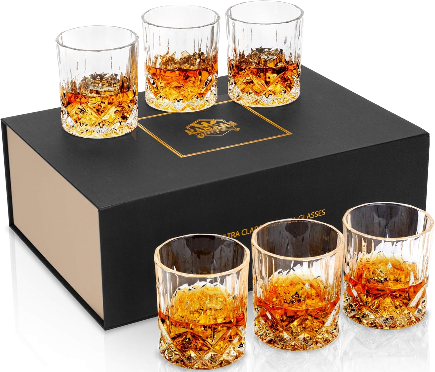 KANARS Whiskey Glasses with Gift Box